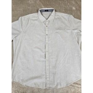 COOFANDY Mens Light Beige Linen Blend Button Down Shirt Short Sleeve Casual 2XL